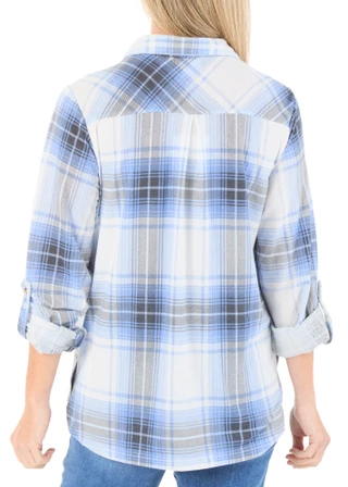 Thumbnail 2: Zac & Rachel Women's Button Front Double-Pocket Top 