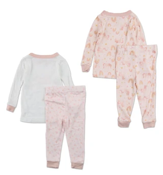 Thumbnail 2: FLORAL THREADS 4 Pc Long Sleeve Unicorn Print Pajama Pants Set 