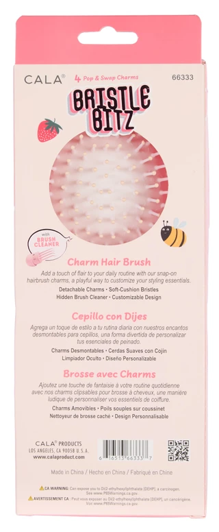 Thumbnail 2: CALA Girls Bristle Bitz Hair Brush with 4 Pop & Swap Charms 