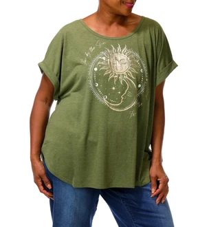 Thumbnail 5: Tru Self Women's Plus Sun Graphic Top 