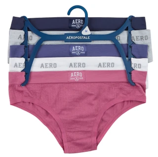 Thumbnail 1: Aeropostale Women's 5 Pk Ribbed Logo Waistband Bikini Panties  