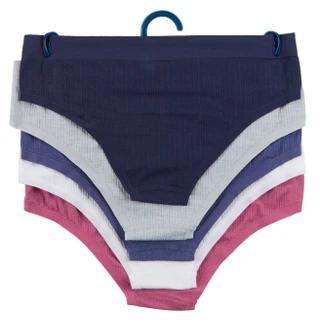 Thumbnail 2: Aeropostale Women's 5 Pk Ribbed Logo Waistband Bikini Panties  
