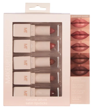 Thumbnail 1: Makeup Techniques 5 Pk Natural Allure Hydrating Satin Lipsticks 