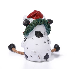 Thumbnail 2: Magical Season 5x5x7 Christmas Cow Shelf Sitter Accent 