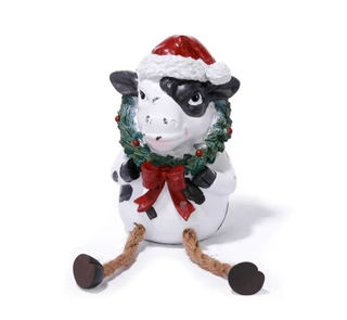 Thumbnail 1: Magical Season 5x5x7 Christmas Cow Shelf Sitter Accent 