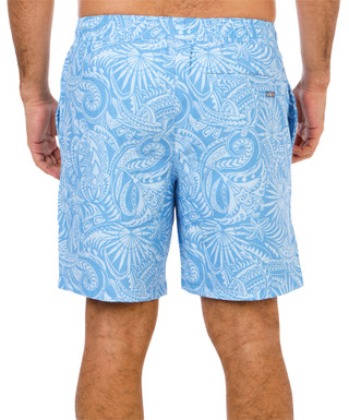 Thumbnail 3: Salt Life Men's Drawstring Tropical Print Swim Trunks  