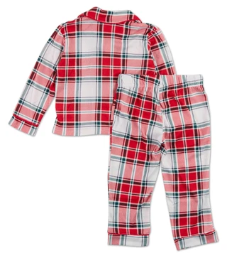 Thumbnail 2: Magical Season Toddlers Christmas Plaid Pajama Pants Set 