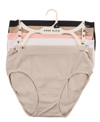 Thumbnail 1: ANNE KLEIN Women's 5 Pk Seamless Ribbed Brief Panties  
