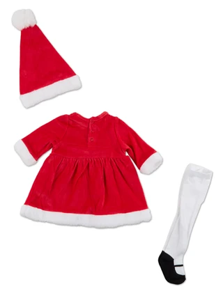 Thumbnail 2: RUDOLPH Baby Girls 3 Pc Christmas Rudolph Dress Set 