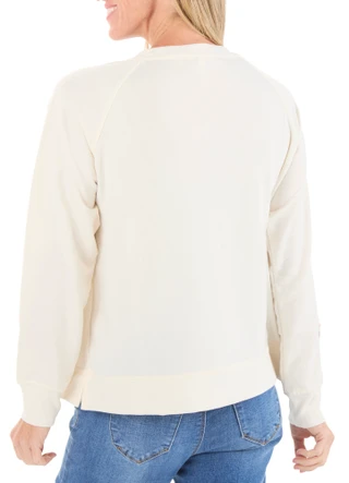 Thumbnail 2:  Philosophy Republic Clothing Women's Long Sleeve Christmas Embroidered Fleece Top 