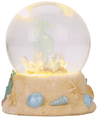 Thumbnail 2: Magical Season 6 In LED Seahorse Christmas Snowglobe 