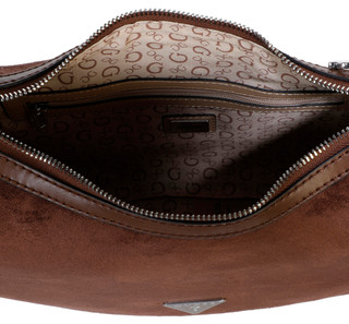 Thumbnail 2: Guess Polly Suede Shoulder Bag with Adjustable Strap 