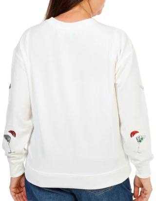 Thumbnail 2: Marled Women's Plus Christmas Sequin Sweatshirt 
