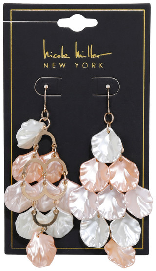Thumbnail 1: Nicole Miller Seashell Cluster Drop Earrings 