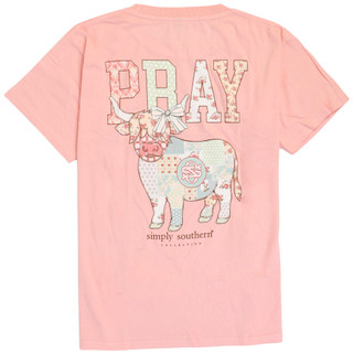 Thumbnail 1: SIMPLY SOUTHERN Big Girls Short Sleeve Pray Print Tee 