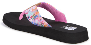 Thumbnail 2: Yellow Box Women's Frances Sequin Floral Print Thong Flip Flops 