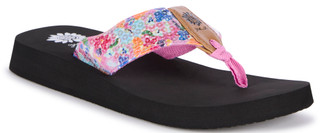 Thumbnail 1: Yellow Box Women's Frances Sequin Floral Print Thong Flip Flops 