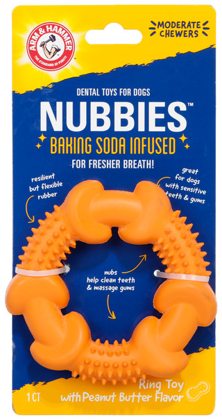 Thumbnail 1: Arm & Hammer Baking Soda Infused Ring Dental Dog Chew Toy 