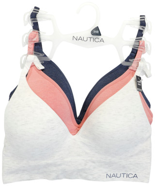 Thumbnail 1: Nautica 3 Pk Wirefree Plunge Heather Bras  