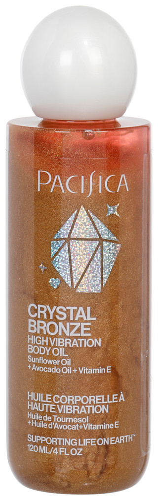 Thumbnail 1: Pacifica 4 oz Crystal Bronze High Vibration Body Oil  