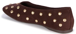 Thumbnail 2: Dolce Vita Women's Suede Studded Round Toe Ballet Flats  