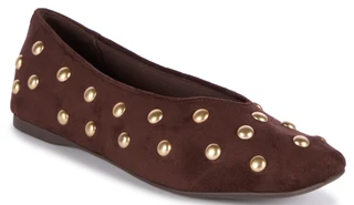 Thumbnail 1: Dolce Vita Women's Suede Studded Round Toe Ballet Flats  