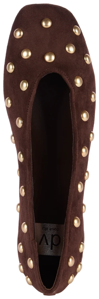 Thumbnail 4: Dolce Vita Women's Suede Studded Round Toe Ballet Flats  