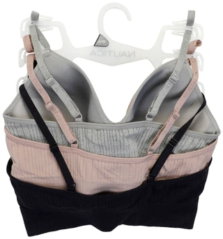 Thumbnail 2: Nautica 3 Pk Ribbed Wirefree Bras  