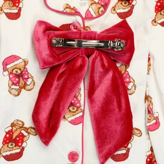 Thumbnail 2: Jessica Simpson Little Girl's 3 Pc Santa Bears Long Sleeve Pajama Set  