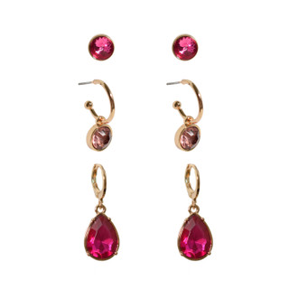 Thumbnail 2: LAUNDRY BY SHELLI SEGAL 3 Pk Stud & Hoop Drop Earrings 