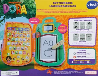 Thumbnail 2: VTech Dora Bilingual Learning Toy Backpack with Drawing Board 