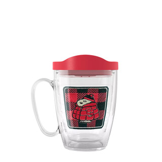 Thumbnail 1: Tervis 16 oz Peanuts Cozy Snoopy Christmas Tervis Mug w/ Handle 