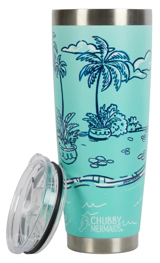Thumbnail 3: Chubby Mermaids 30 oz Manatee Springs Hotel Tumbler  