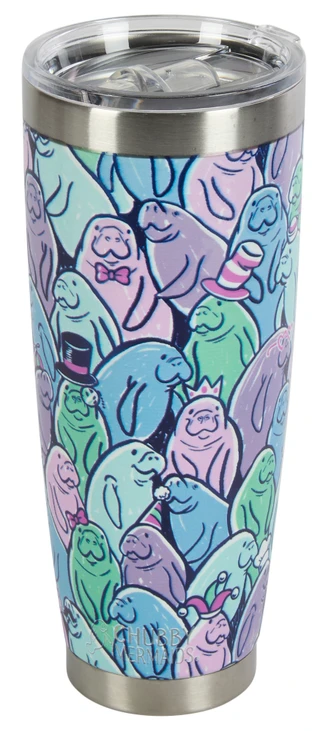 Thumbnail 1: Chubby Mermaids 30 oz manatee Parade Tumbler  