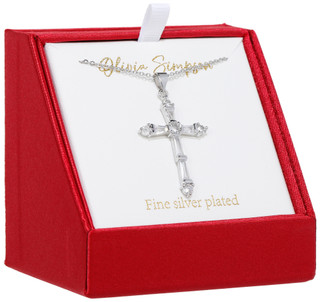 Thumbnail 1: Olivia Simpson Silver Plated Cross Necklace 