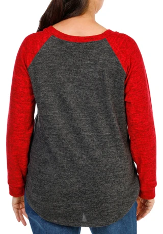 Thumbnail 2: Magical Season Women's Plus Christmas Studded Hacci Top 
