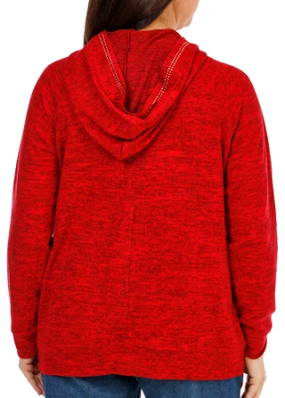 Thumbnail 2: Magical Season Women's Plus Christmas Studded Hacci Hoodie 