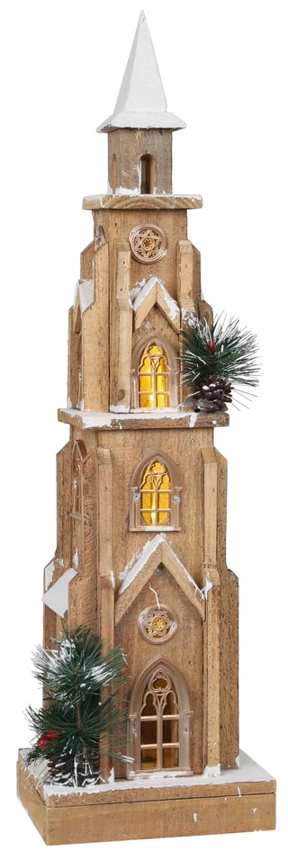 Thumbnail 1: Magical Season 24 in LED Snowy Pine Christmas Church Accent 
