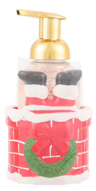 Thumbnail 1: MAISON DE BASE 11.8 oz Christmas Foaming Hand Soap in Chimney Holder 