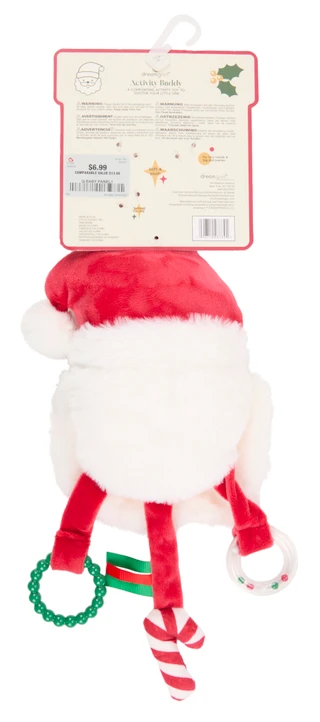 Thumbnail 2: DREAMGRO Plush Santa Activity Rattle Baby Toy  