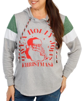Thumbnail 1: Magical Season Women's Plus Christmas Graphic Fleece Hoodie 