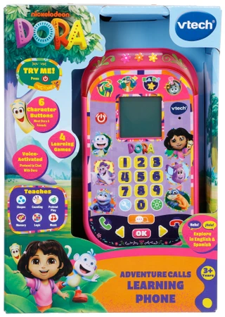 Thumbnail 1: VTech Dora Adventure Calls Bilingual Learning Toy Phone 
