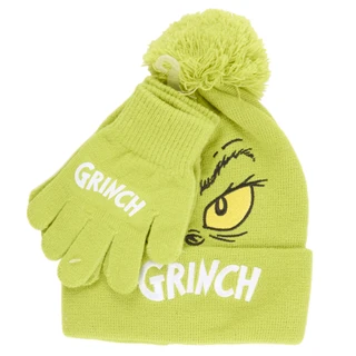 Thumbnail 1: Bio World  Kids 3 Pc The Grinch Hat & Mittens Set  