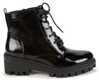 Thumbnail 2: White Mountain Women's Patent LeatherCombat Boots  