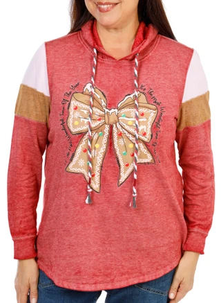 Thumbnail 1: Magical Season Women's Plus Christmas Graphic Hoodie 