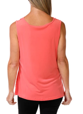 Thumbnail 2: Tahari Women's Sleeveless Draped Neck Top  