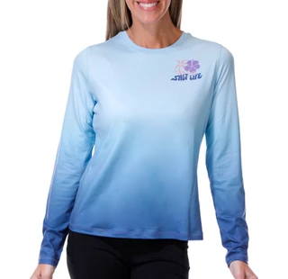 Thumbnail 2: Salt Life Women's Long Sleeve Floral Ombre Performance Tee 
