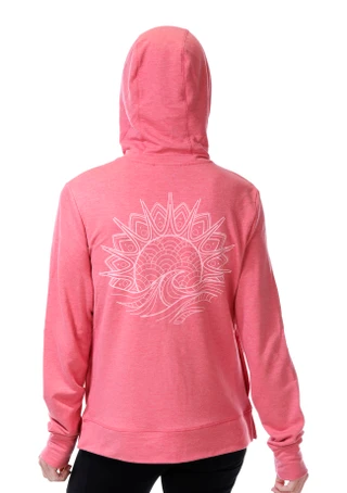 Thumbnail 1: REEL LEGENDS Women's Long Sleeve Tropical Graphic Zip Up Jacket 