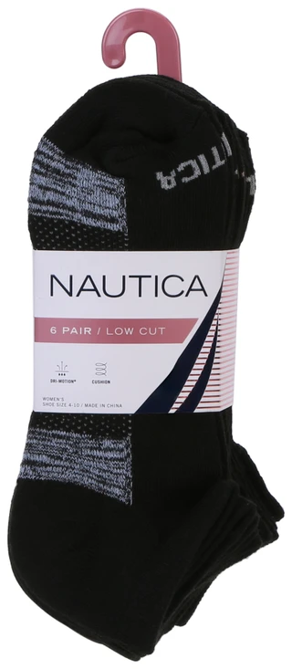 Thumbnail 1: Nautica 6 Pk Women's Athletic Low Cut Socks  