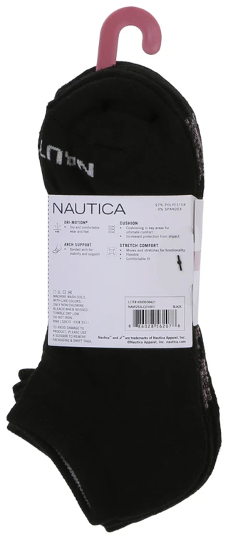 Thumbnail 2: Nautica 6 Pk Women's Athletic Low Cut Socks  